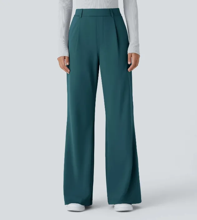 🔥 High-Waisted Flare Work Pants with Side Pockets 🔥