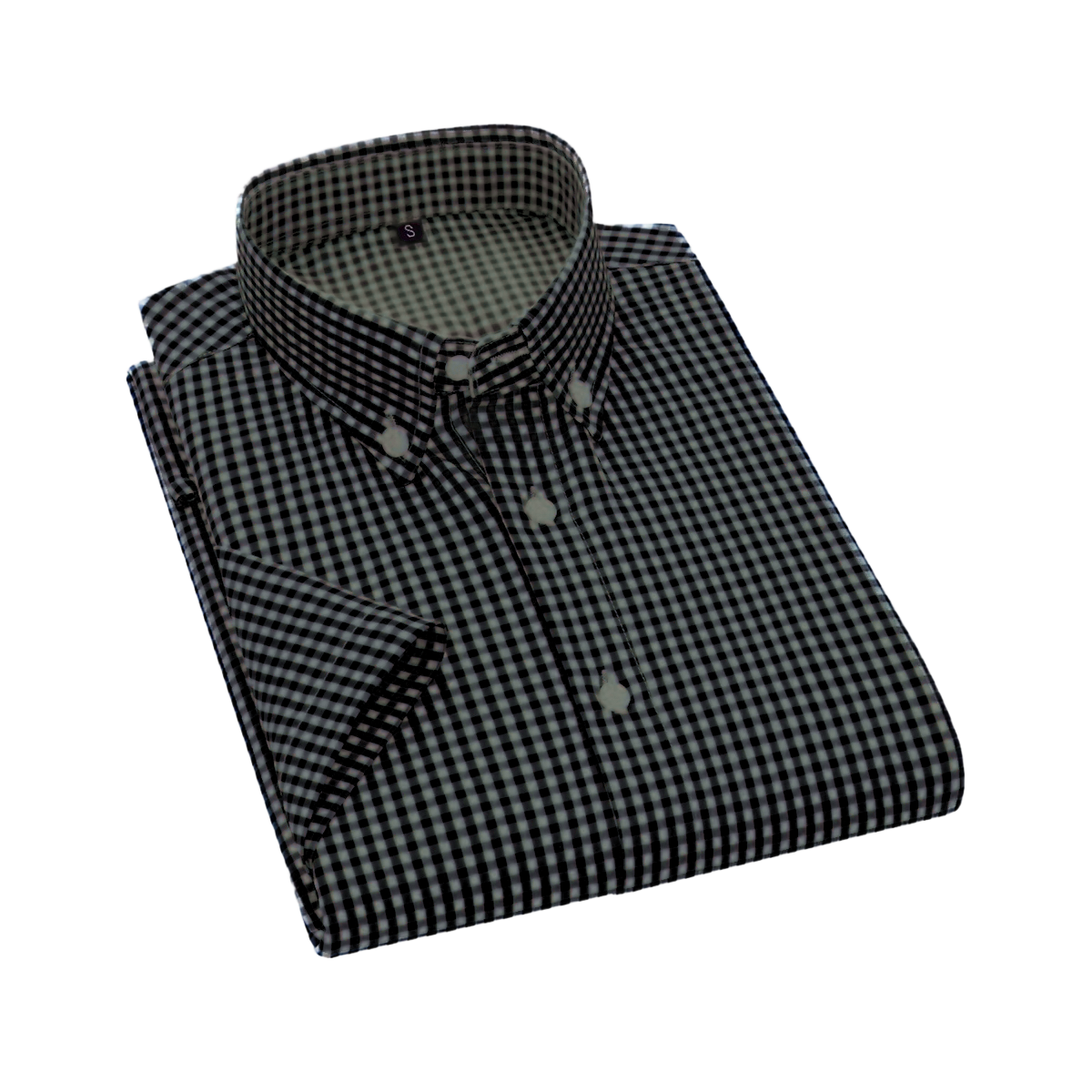 3pcs Men's Shirt Short Sleeve Business Formal Striped Solid Color