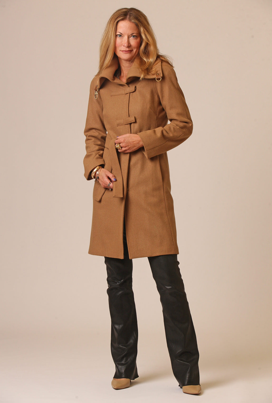 CAMEL CROSSBAR RAGLAN COAT