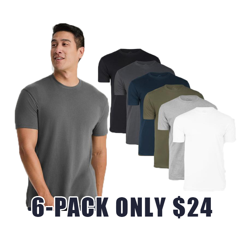 👔 Men’s Classic Crew Neck Short Sleeve T-Shirt — Everyday Comfort