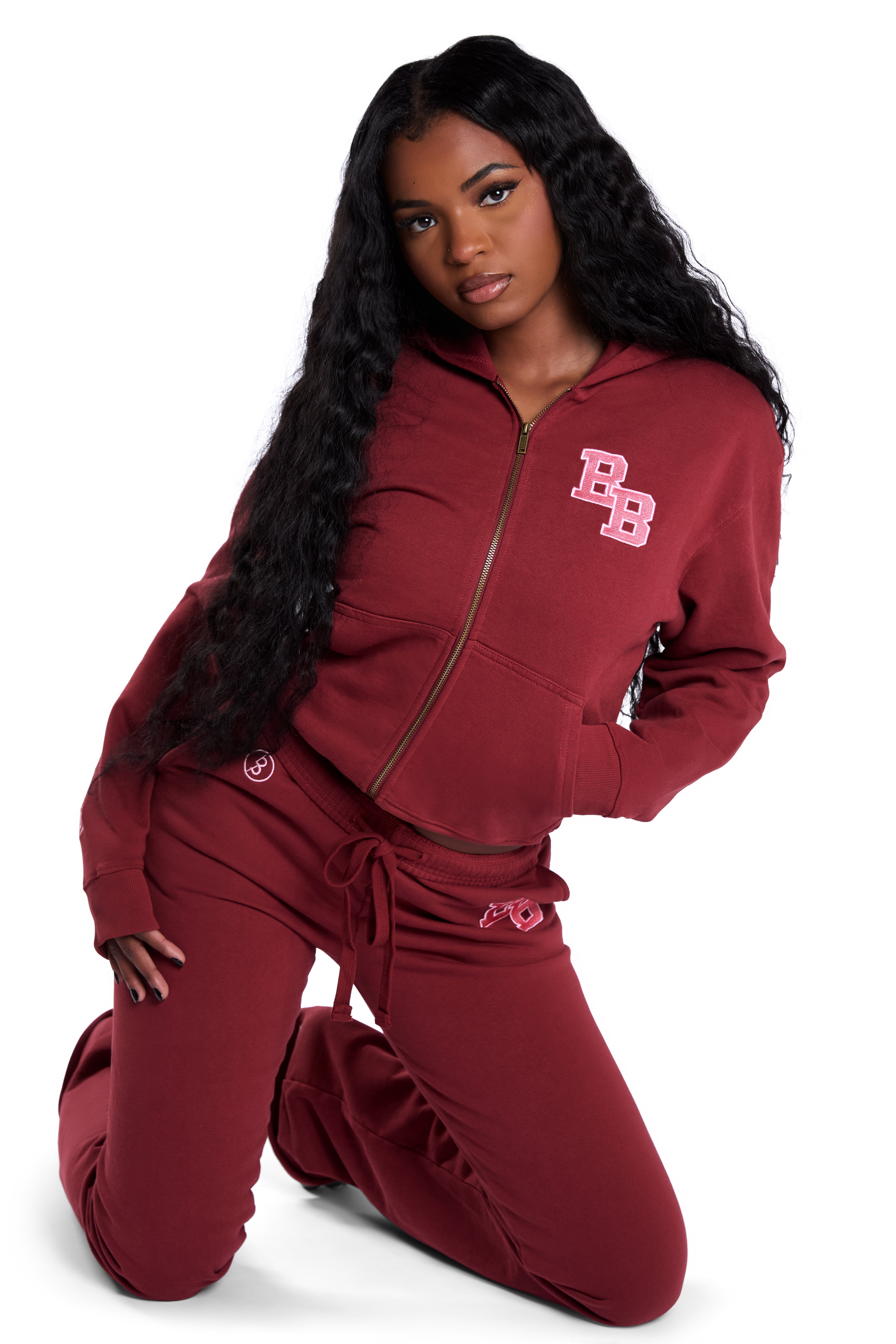 BODY UNIVERSITY HOODIE 2.0 (MAROON/PINK)