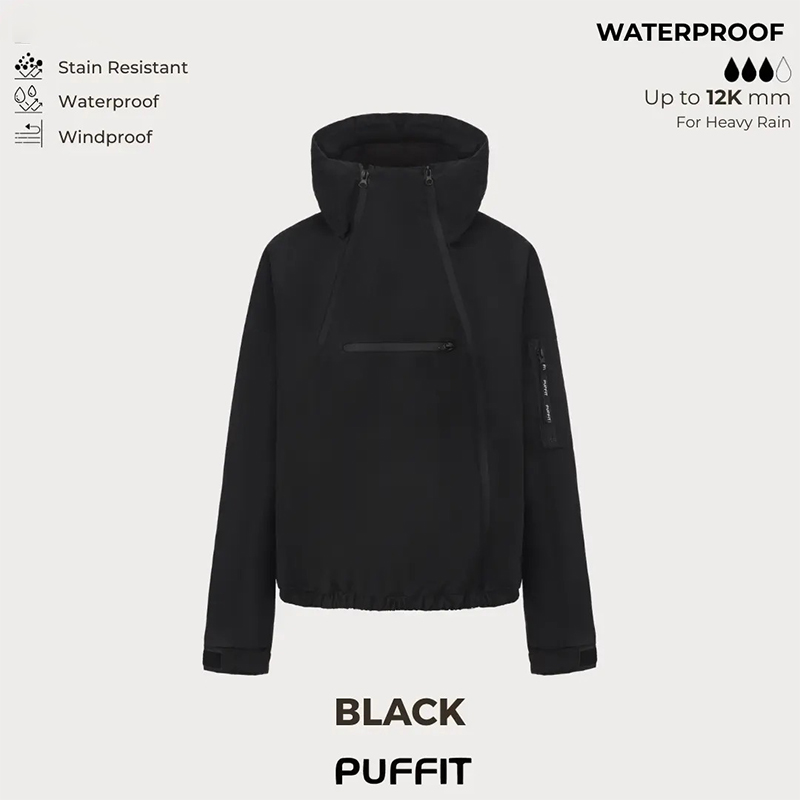 Women's Asymmetric Zip Waterproof Hoodie Jacket