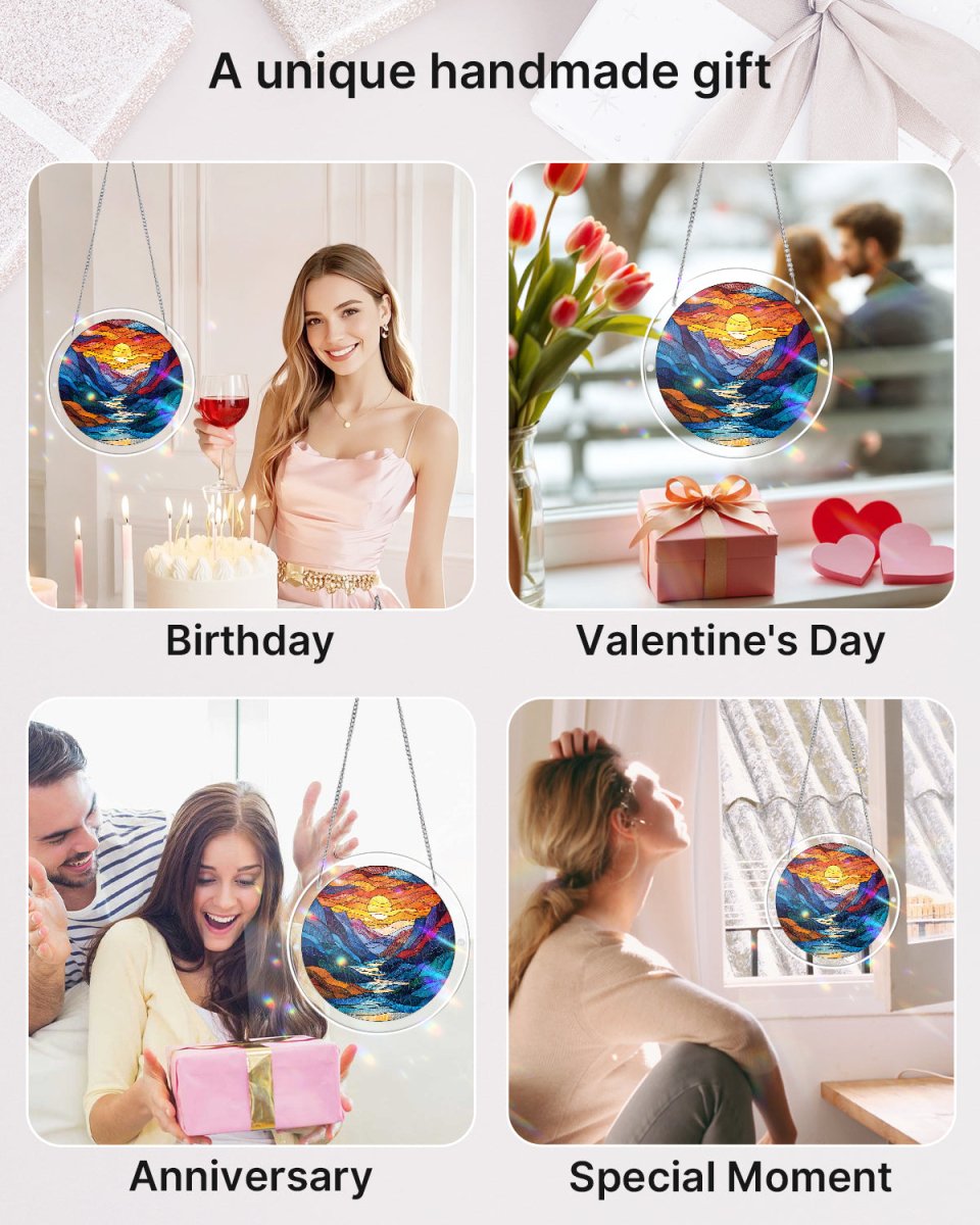 Acrylic Jigsaw Puzzle Suncatcher - Moonlit Riverscape