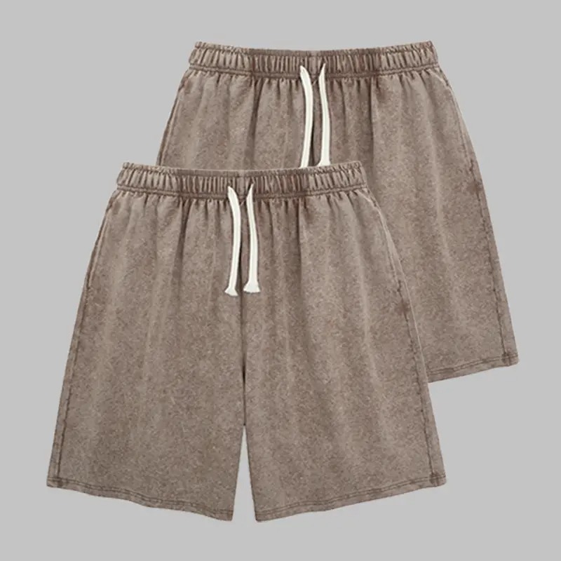 Vintage Acid-Washed Athletic Sweat Shorts