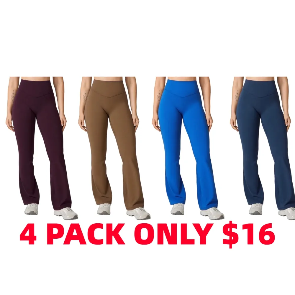 🔥8- PACK No Front Seam Flare Leggings 31