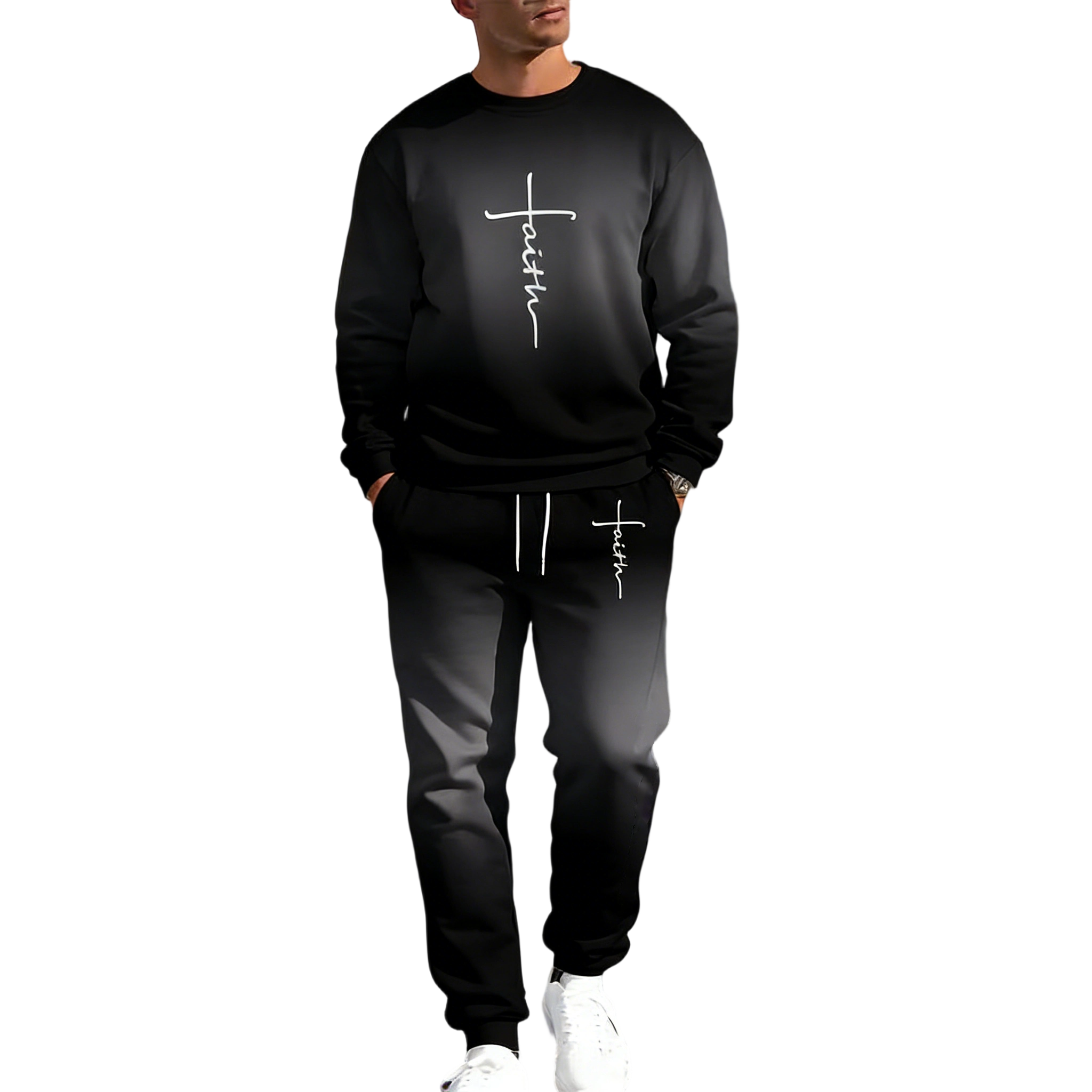 Men’s Casual Long Sleeve Sports Suit Set