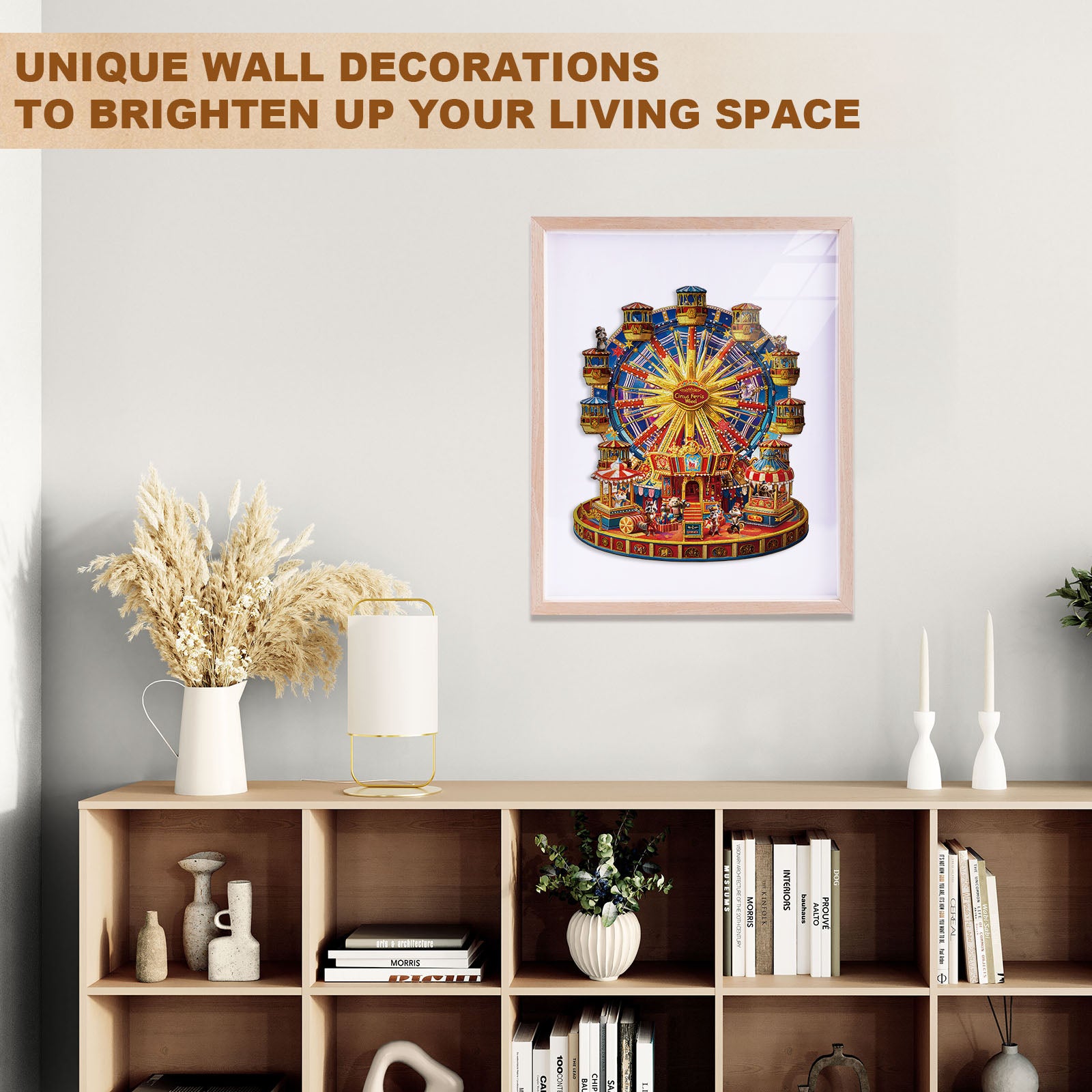 Circus Ferris Wheel Wooden Jigsaw Puzzle