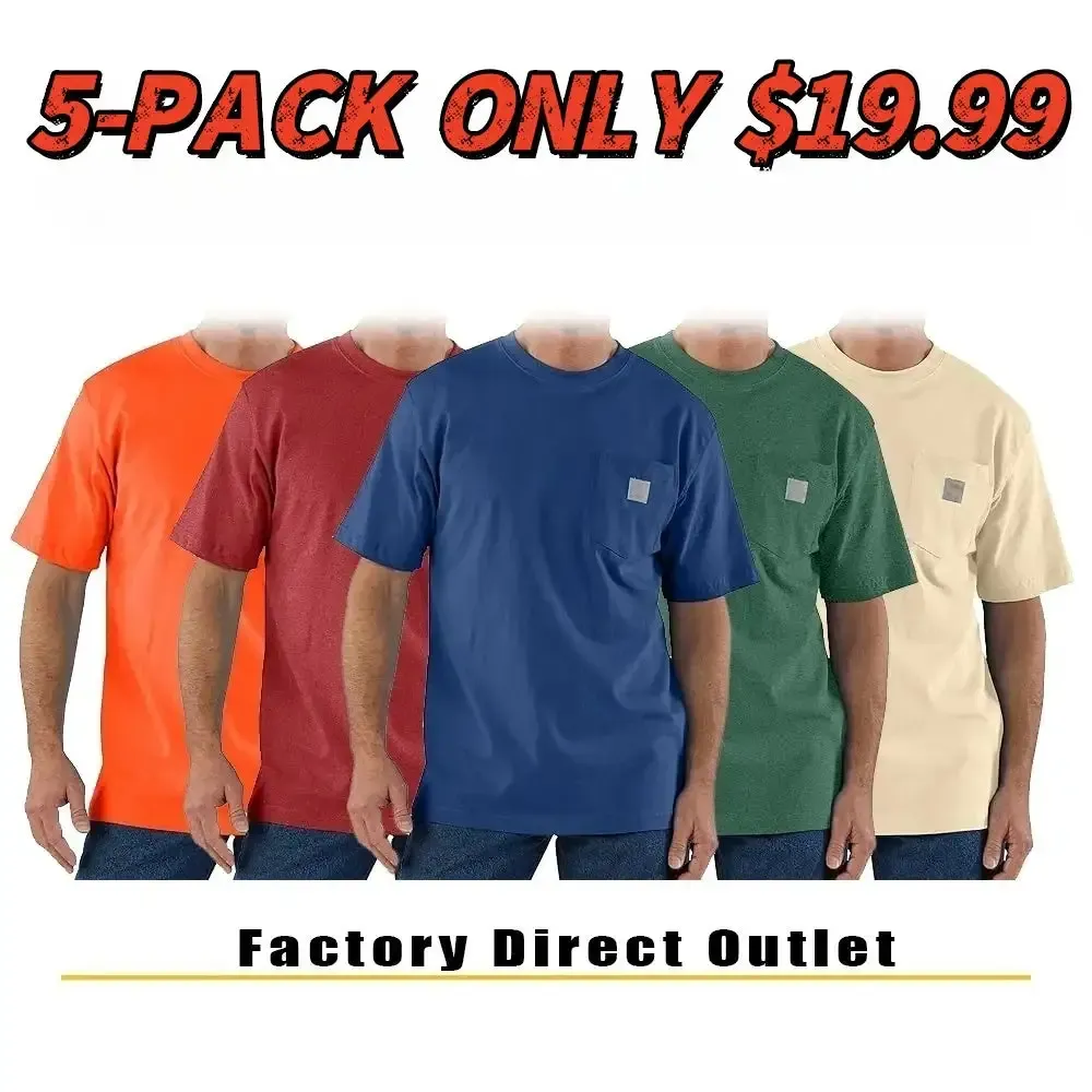 Last Day Promotion!CHT Men's K87 Workwear Loose Fit Heavyweight Short-Sleeve Pocket T-Shirt (Also Available in Big & Tall)