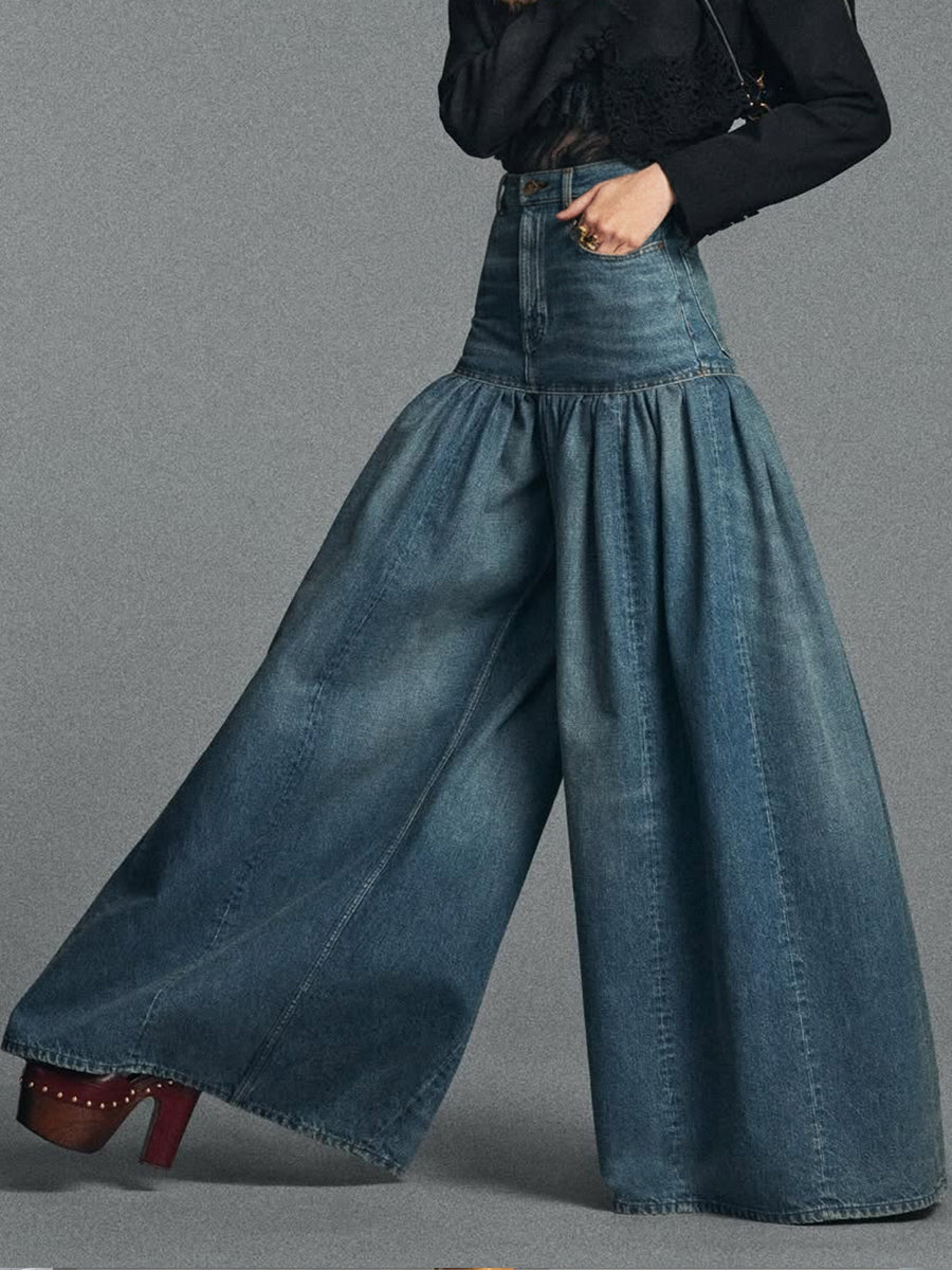Relaxed  Casual Wide-leg Jeans — Comfort Meets Classic Denim