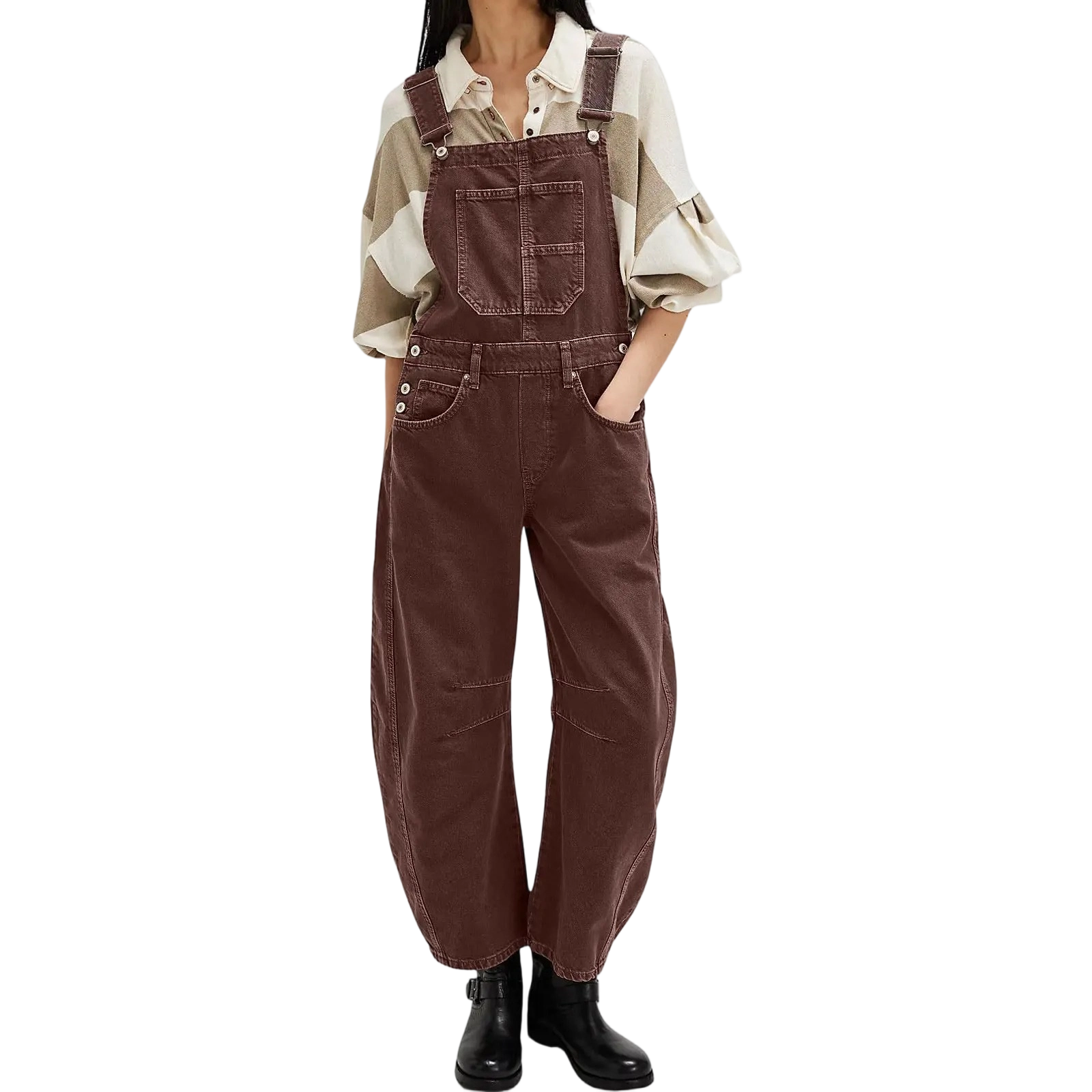Women's Y2K Wide-Leg Denim Overalls