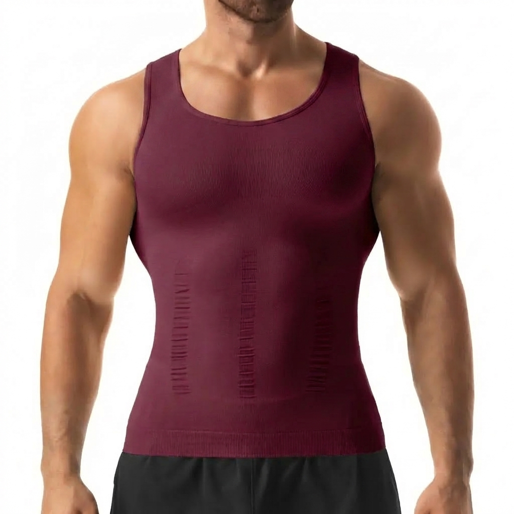 Men's Compression Tank Top - Tummy Control Body Shaper for Workout & Athletic Activewear