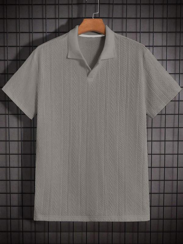 Men's Jacquard Knit Polo Shirt
