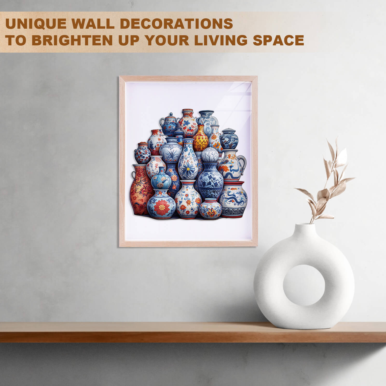 Blue and white porcelain Wooden Jigsaw Puzzle