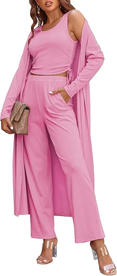 Women’s 3-Piece Lightweight Sleepwear Set – Cozy & Breathable
