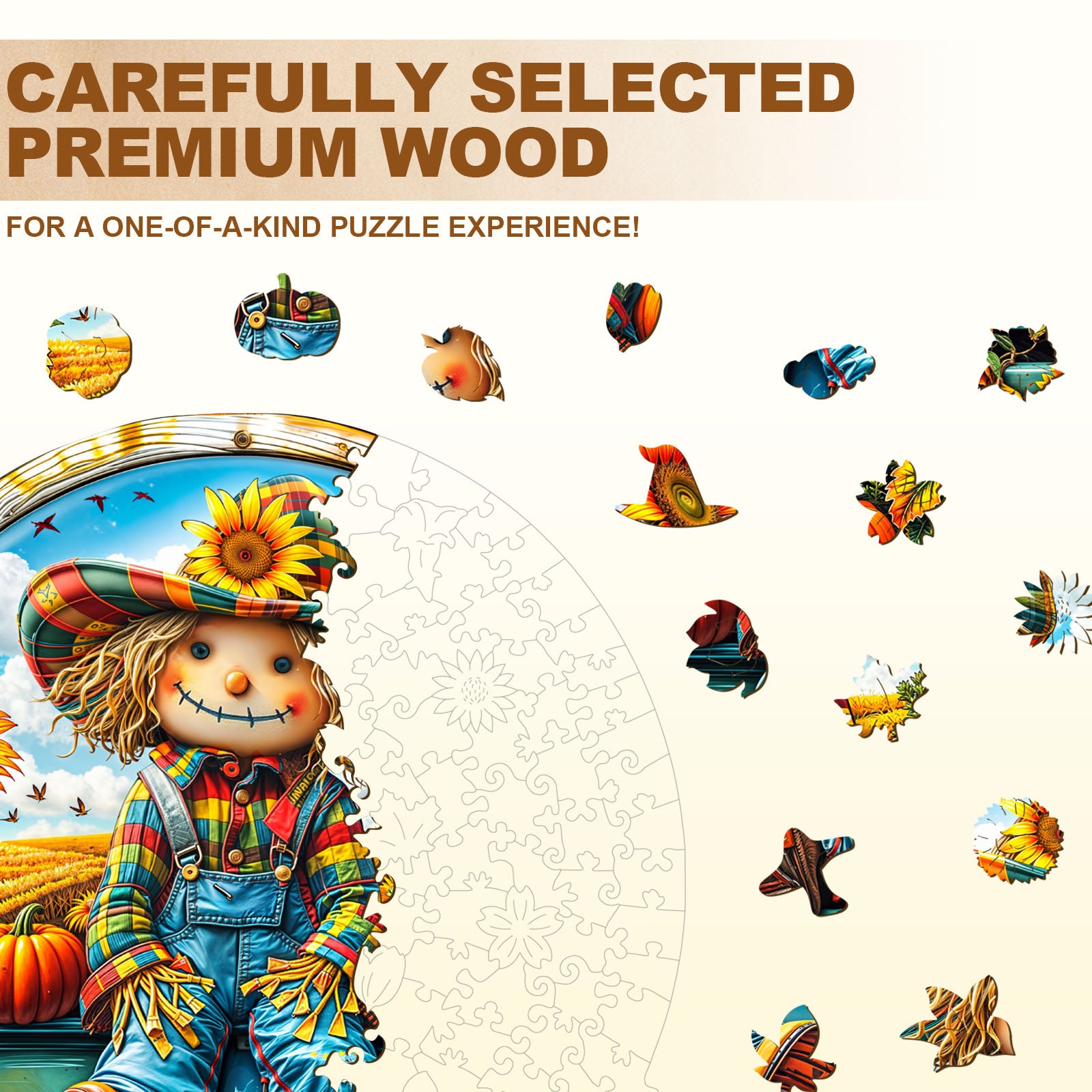 Sunflower Patch Pal Wooden Jigsaw Puzzle