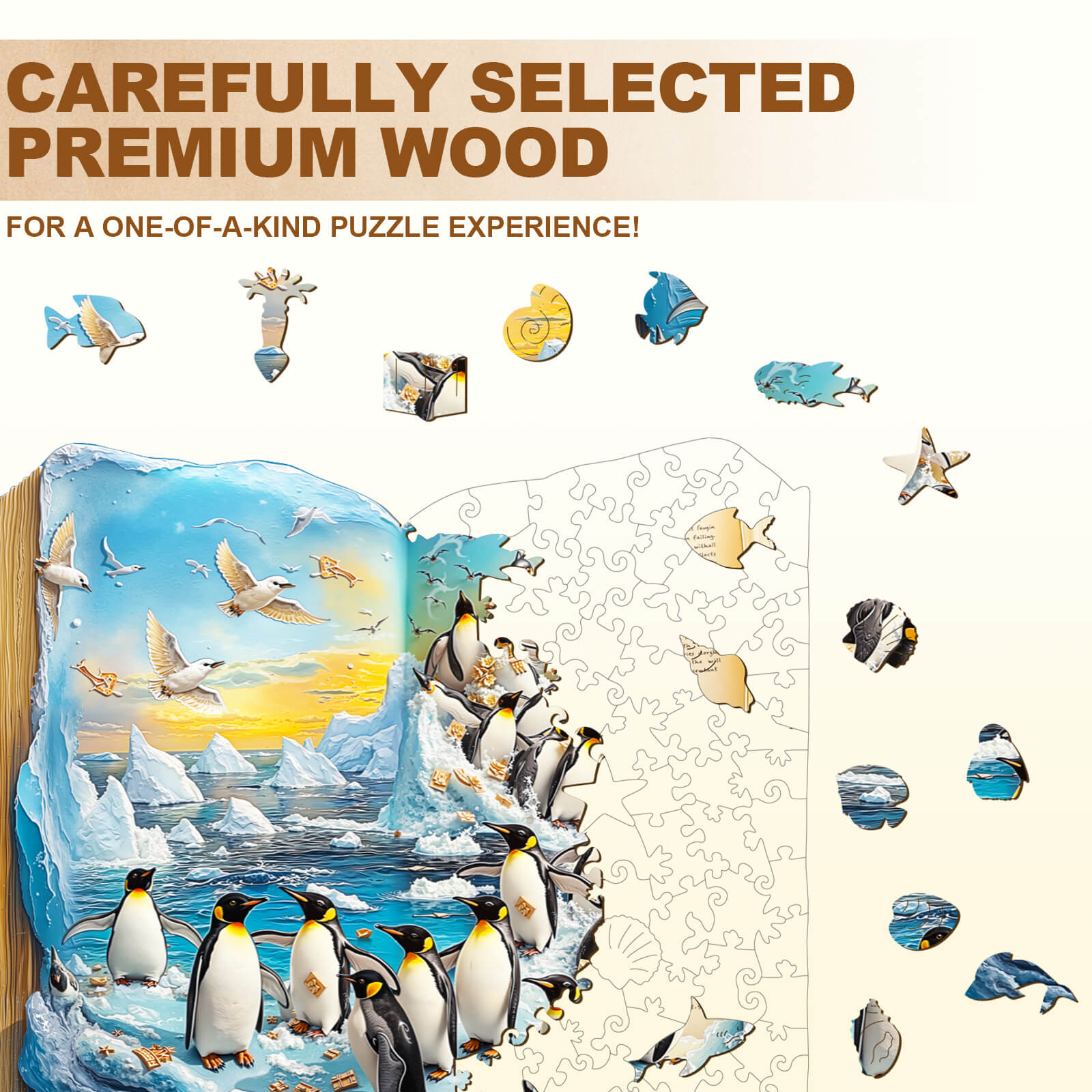 Penguin Story Wooden Jigsaw Puzzle