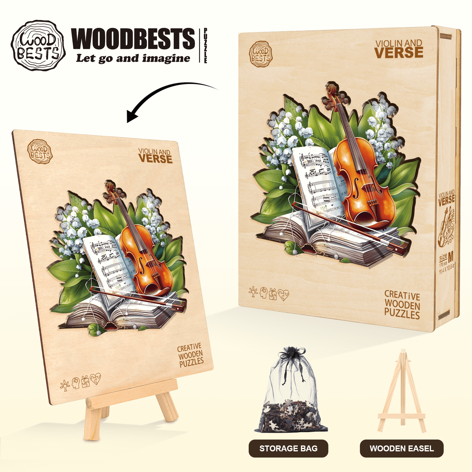 Violin and Verse Wooden Jigsaw Puzzle