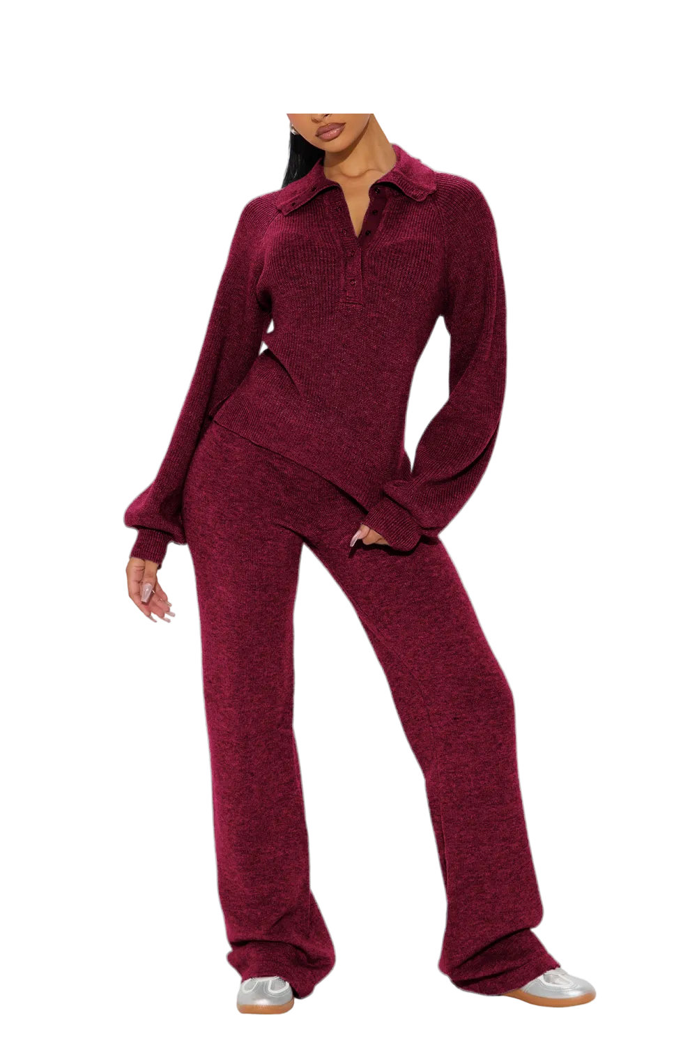 Sweater Pant Set - Charcoal