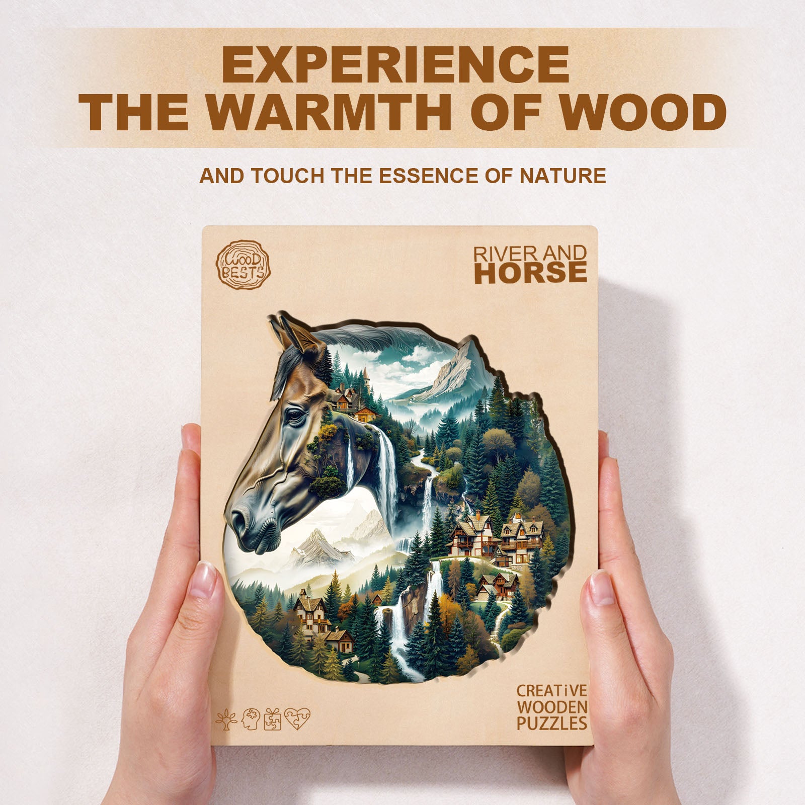 River and Horse Wooden Jigsaw Puzzle