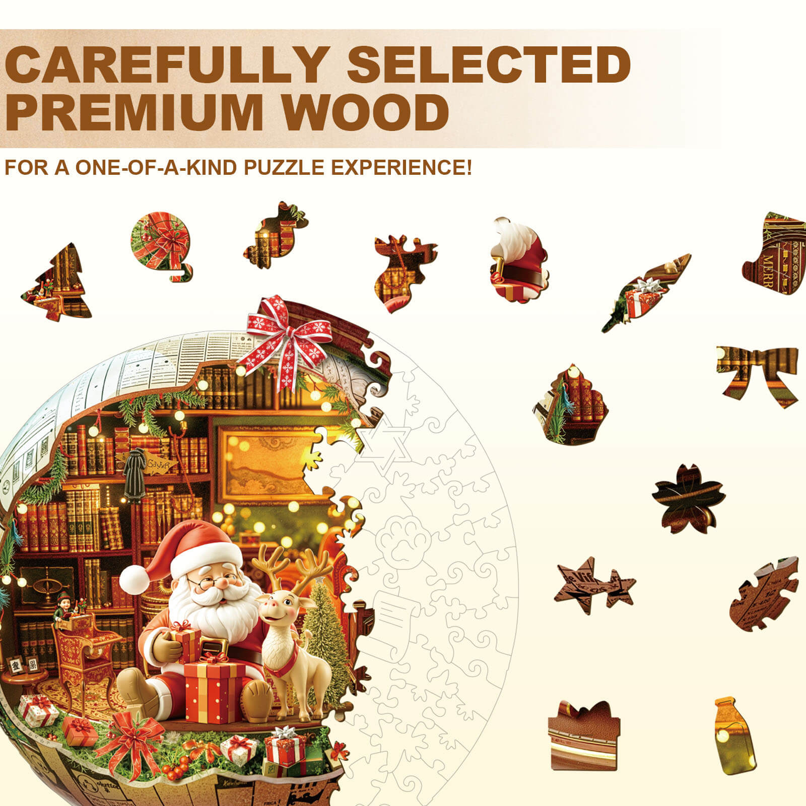 Christmas globe Wooden Jigsaw Puzzle