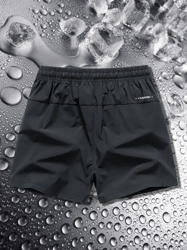 Men's Zipper Pocket Casual Shorts – Drawstring Waist, All-Season Wear