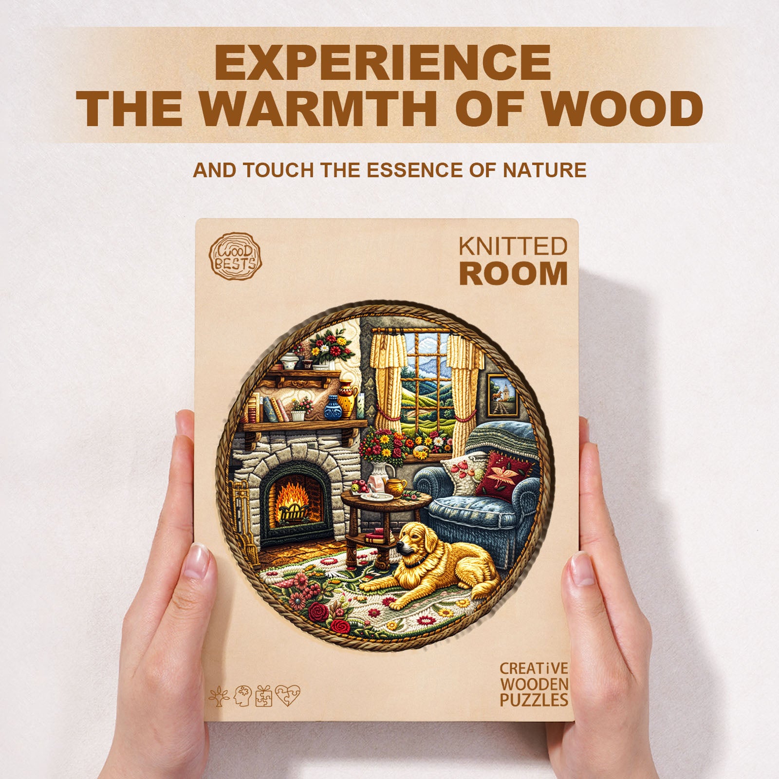 Knitted Room Wooden Jigsaw Puzzle