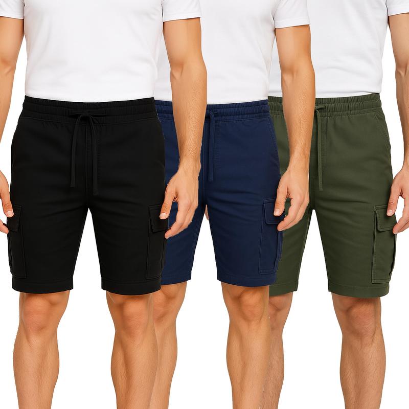 Men's Multi Pack Super Stretch Pull-On Cargo Shorts