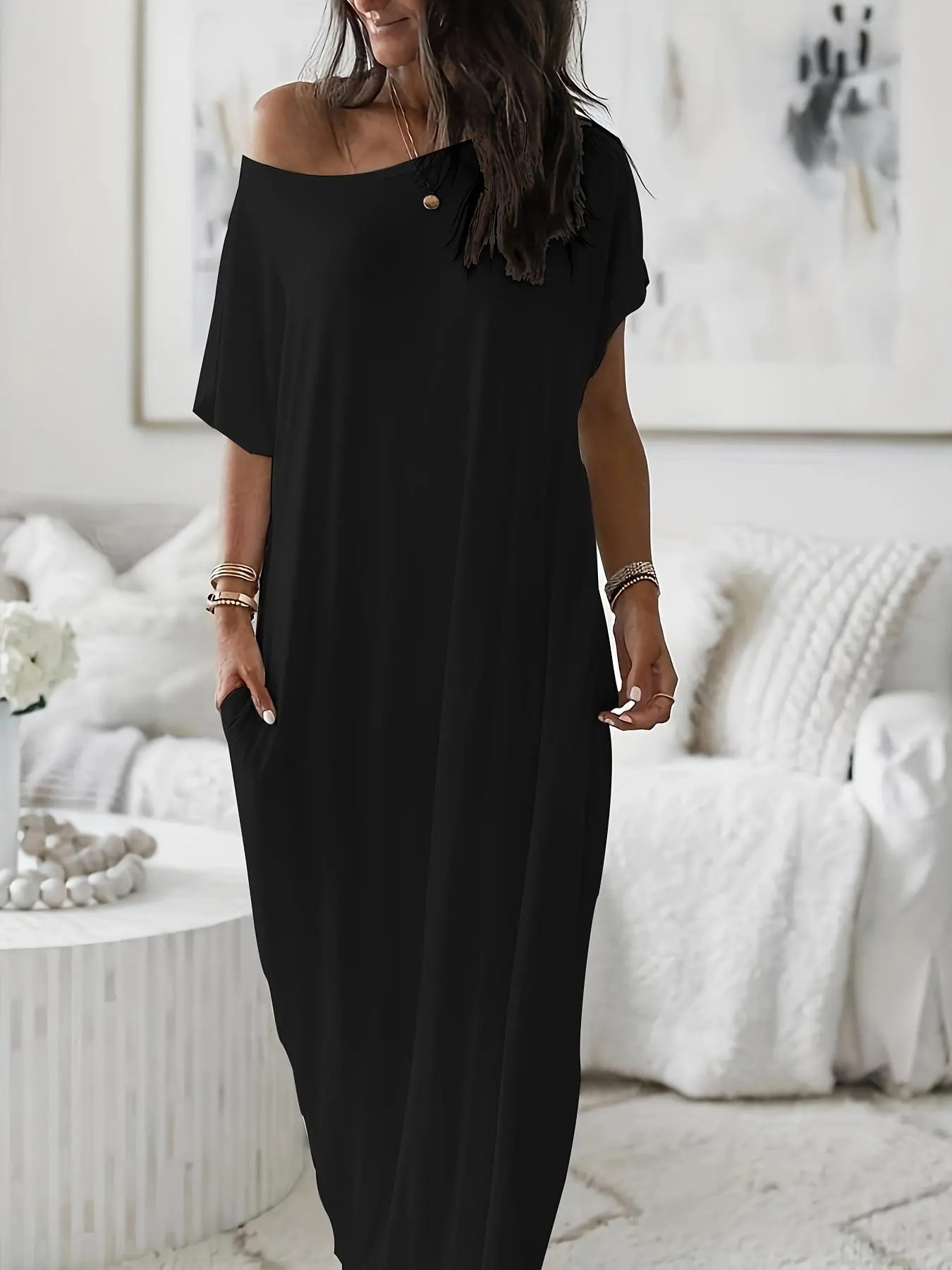 Women's Batwing Sleeve Lounge Dress