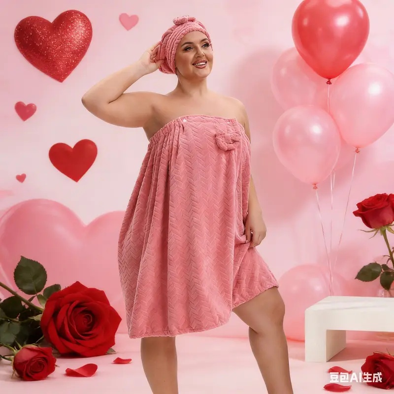 Plus Size Bath Skirt & Shower Cap Set, 2 Counts/set Adjustable Bath Skirt & Shower Cap, Thickened Bath Skirt, Ideal for Home Use, Travel, Sauna, and Spa, Matching Womenswear #GLOBAL PICKS