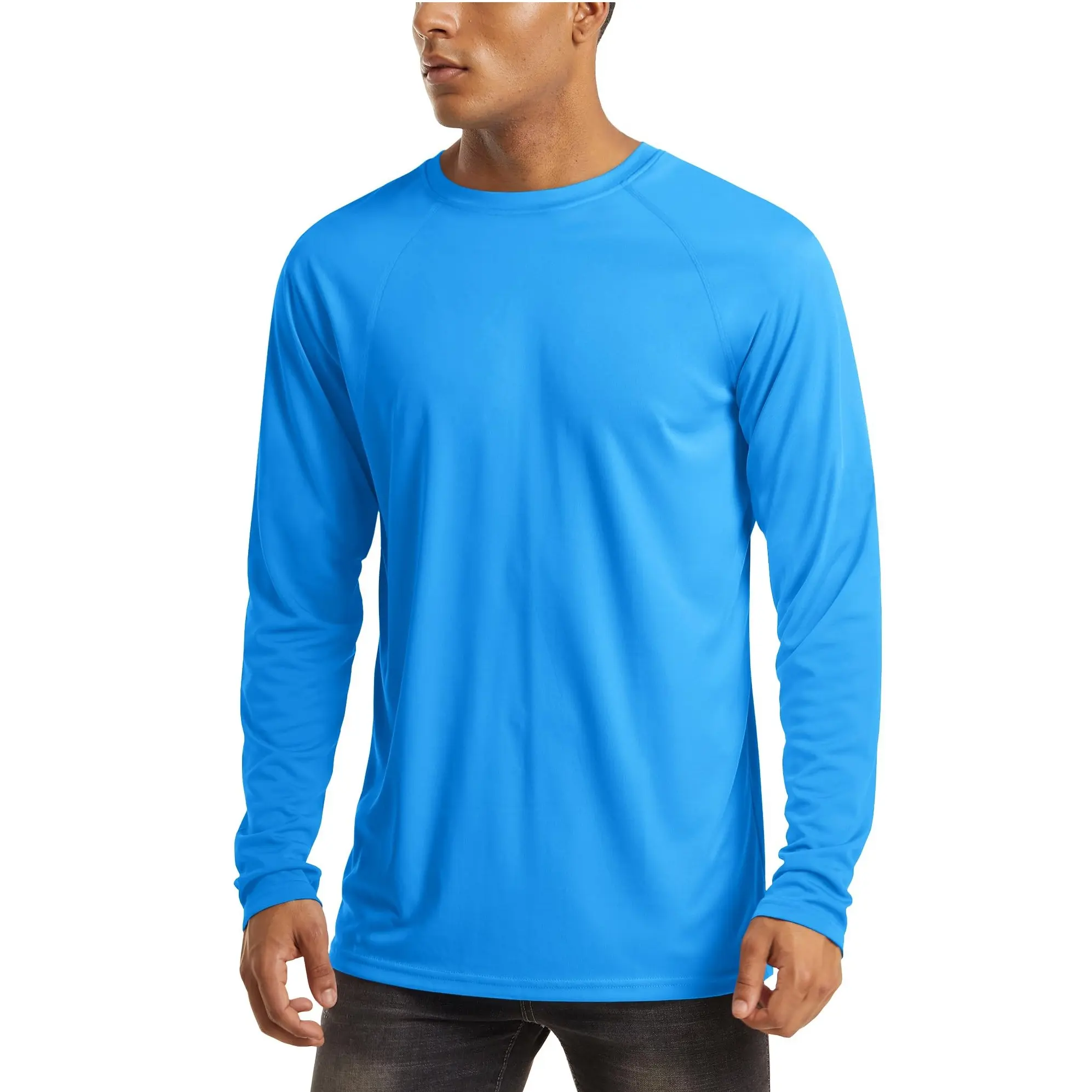 Men's UPF 50+ Long Sleeves Shirts Quick Dry Lightweight Summer Sportswear Tops