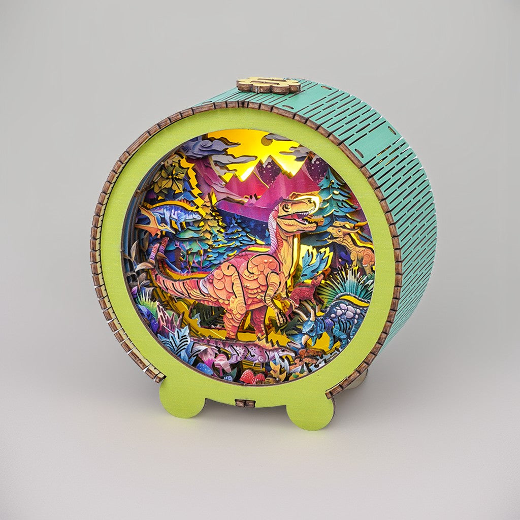 Volcano Dinosaur Kit - 3D Wooden Puzzle Night Light