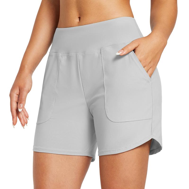 Women's 2-in-1 High-Waisted Yoga Shorts with Pockets