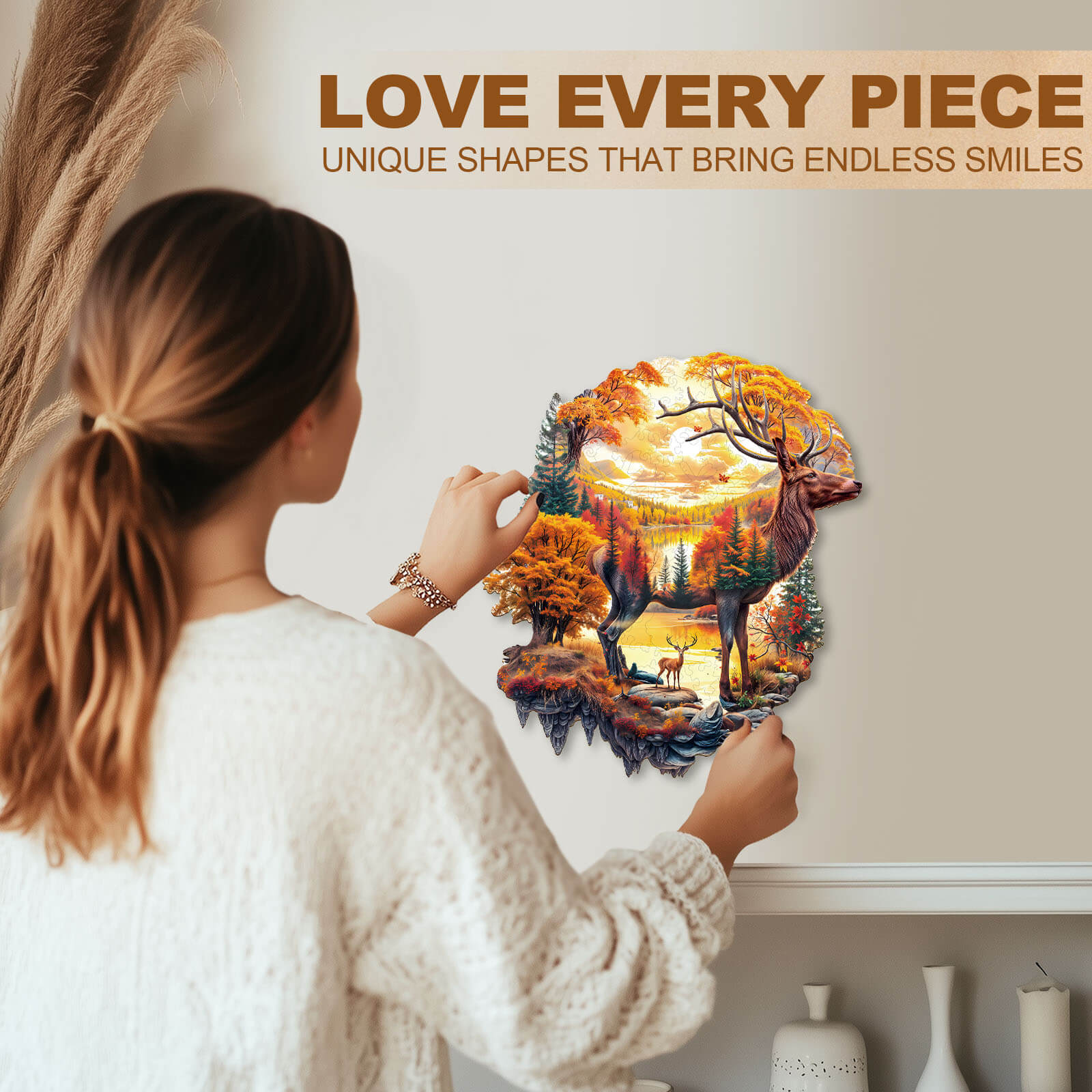 Autumn Deer Wooden Jigsaw Puzzle