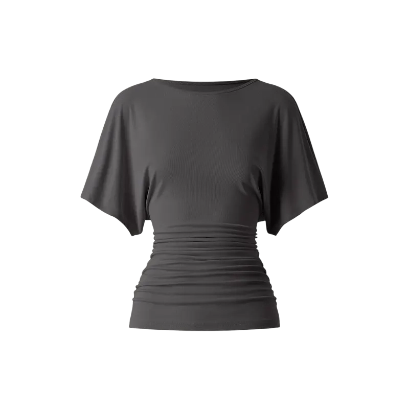 ✨Effortless Ruched Side Batwing Sleeve Top