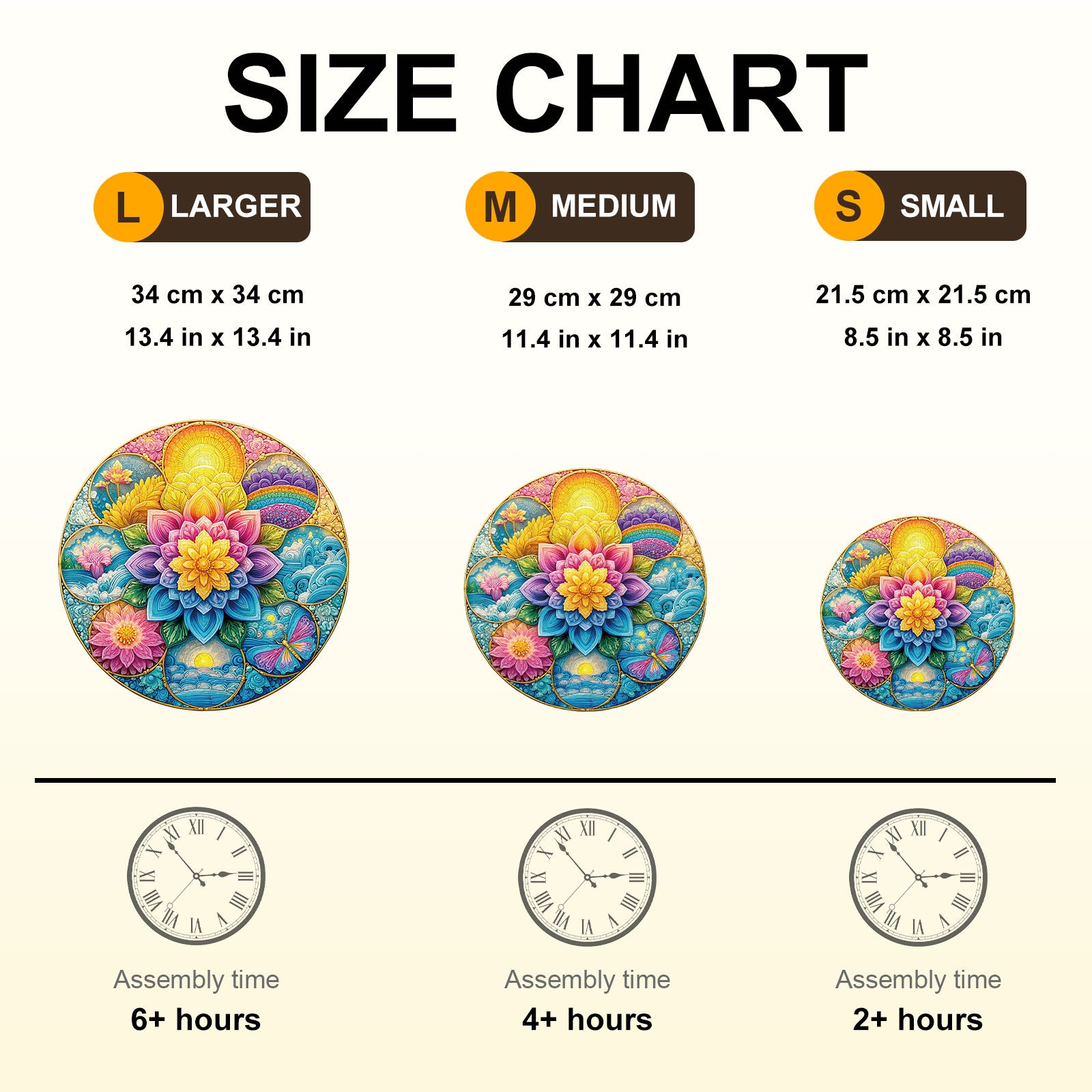 Colorful Mandala Wooden Jigsaw Puzzle