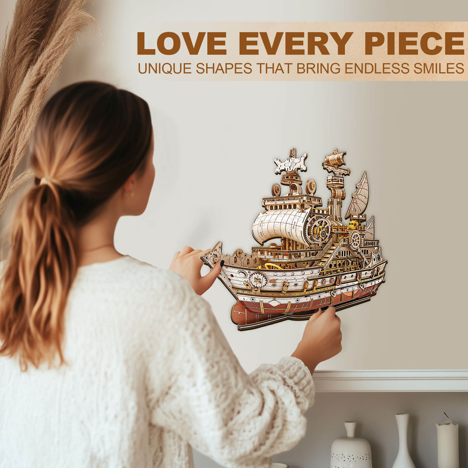 3D Jigsaw Puzzle Cargo Ship Wooden Jigsaw Puzzle