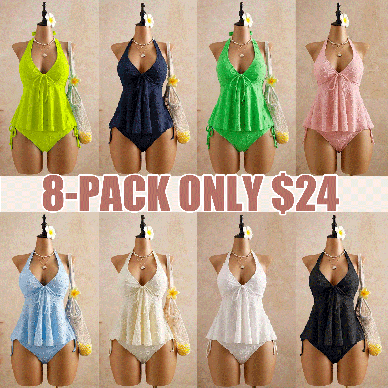 Women's Fashion Tankini Swimsuit, Stylish Two-Piece Swimwear