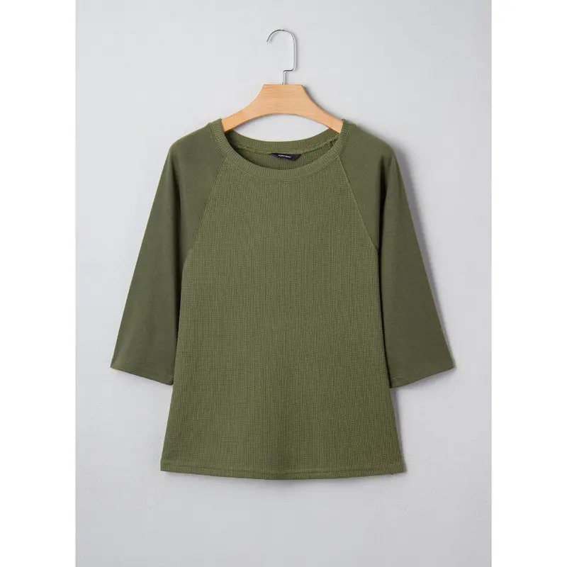 Womens Tops Spring Summer 3/4 Length Sleeve Fashion T Shirts