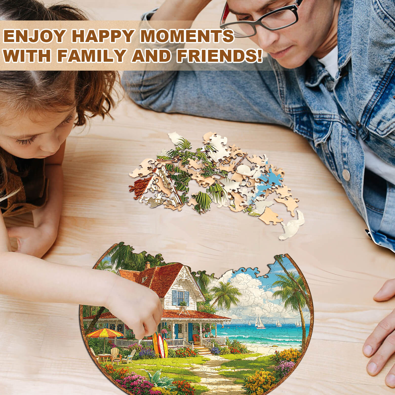 Beach Villa Wooden Jigsaw Puzzle