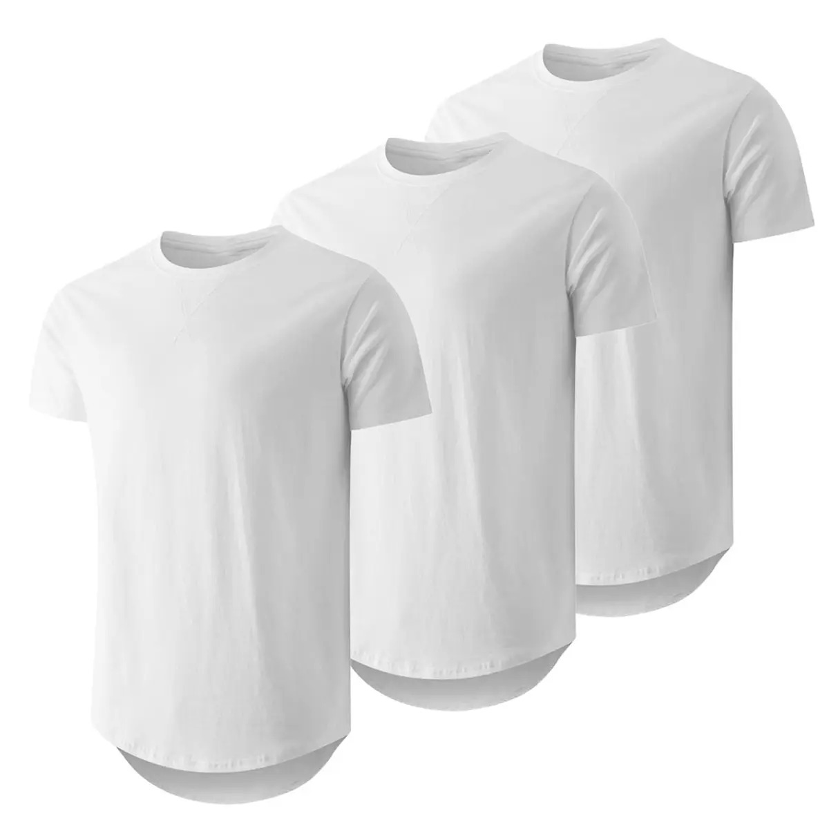 Men's Hipster Longline Crewneck T-Shirt