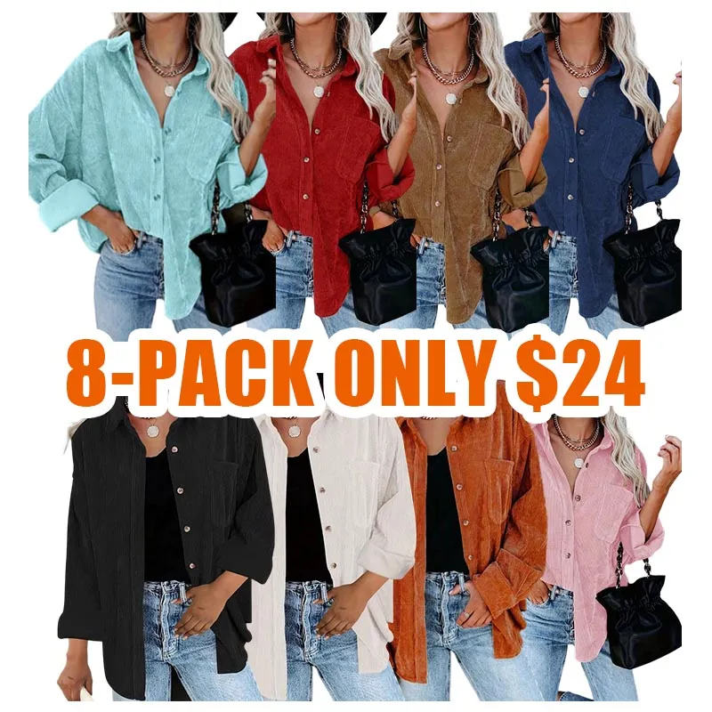 Women’s Casual Long Sleeve Collared Blouse