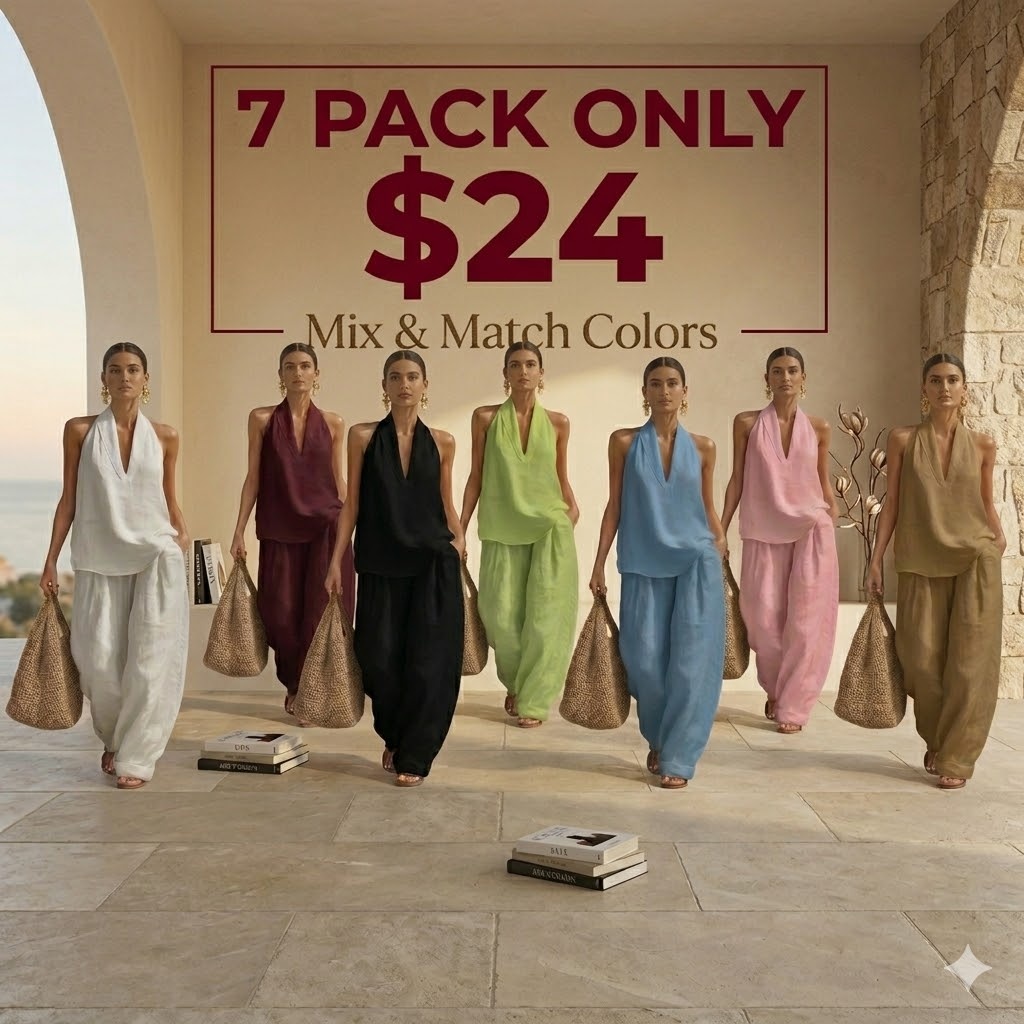 Boho Linen Two Piece Set