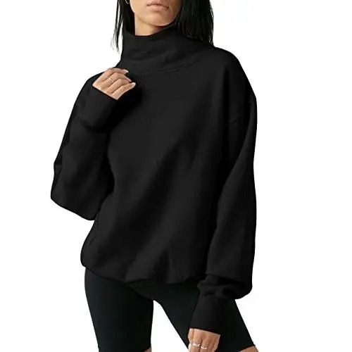 Women's Oversized Turtleneck Sweatshirt