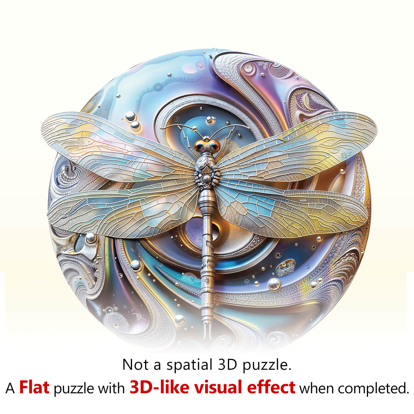 Laser Dragonfly Wooden Jigsaw Puzzle