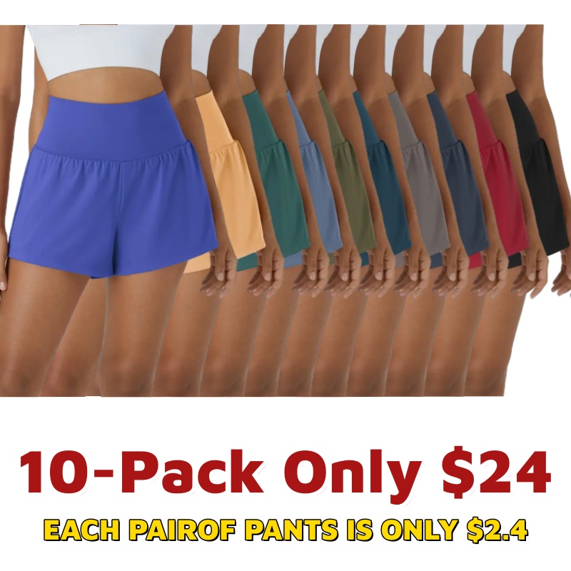 Super High Waisted Back Pocket & Side Hidden Pocket 2-in-1 Yoga Shorts 3