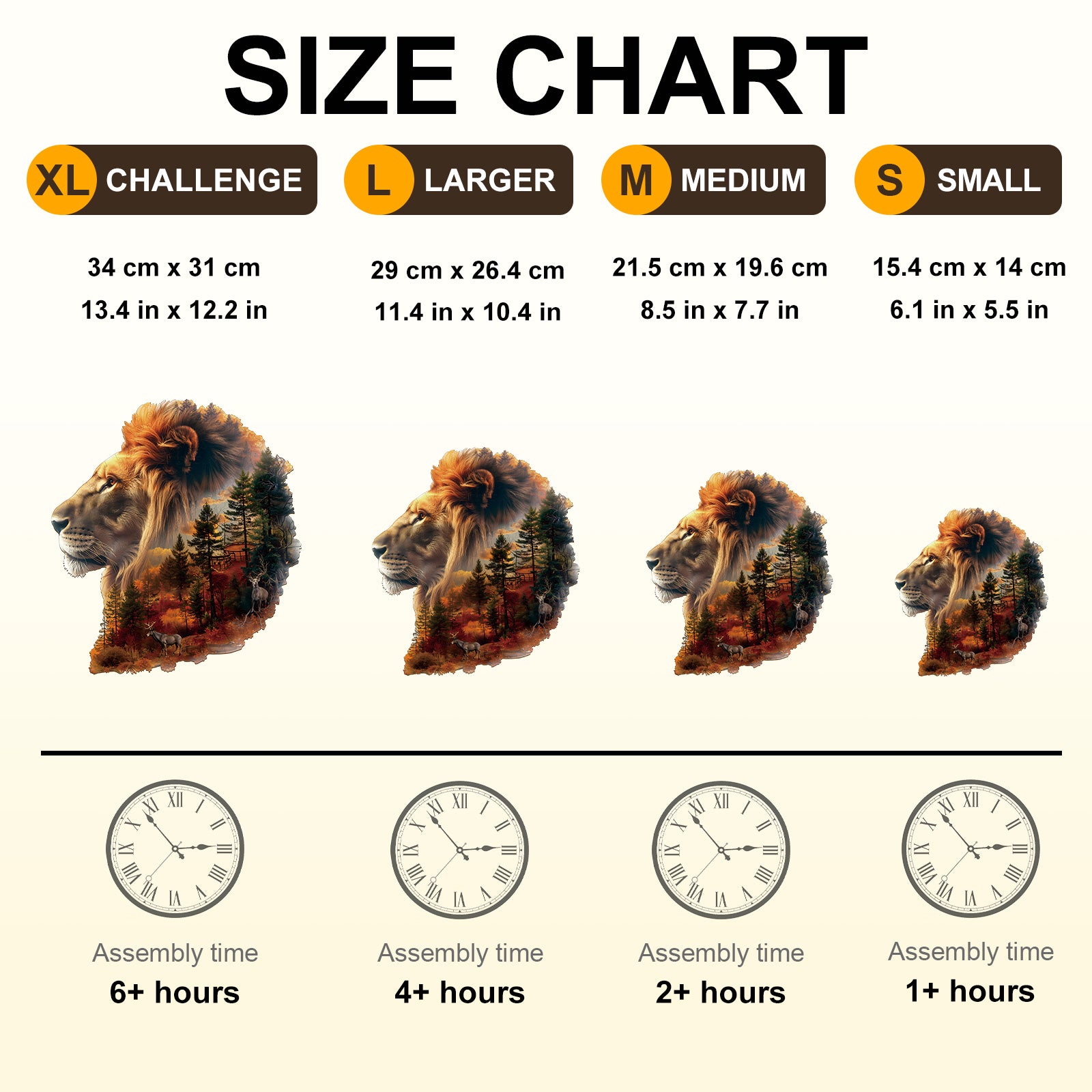 Sunset Lion Wooden Jigsaw Puzzle