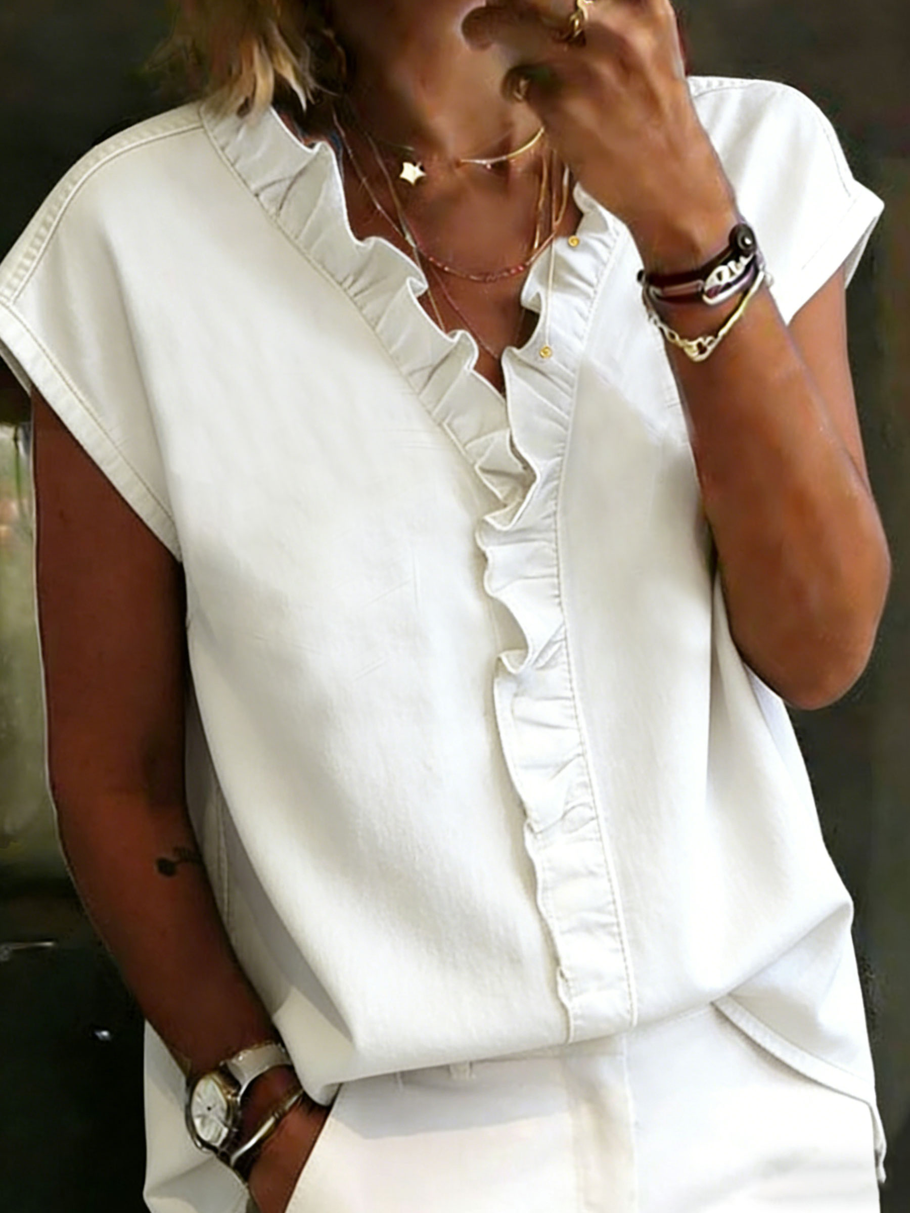 Women's Casual Denim Cotton Shirt