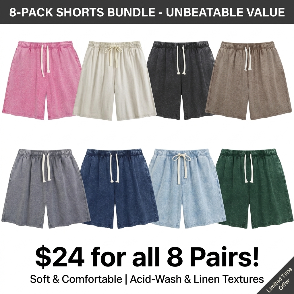 🏀🏀Unisex Acid Washed Vintage Shorts