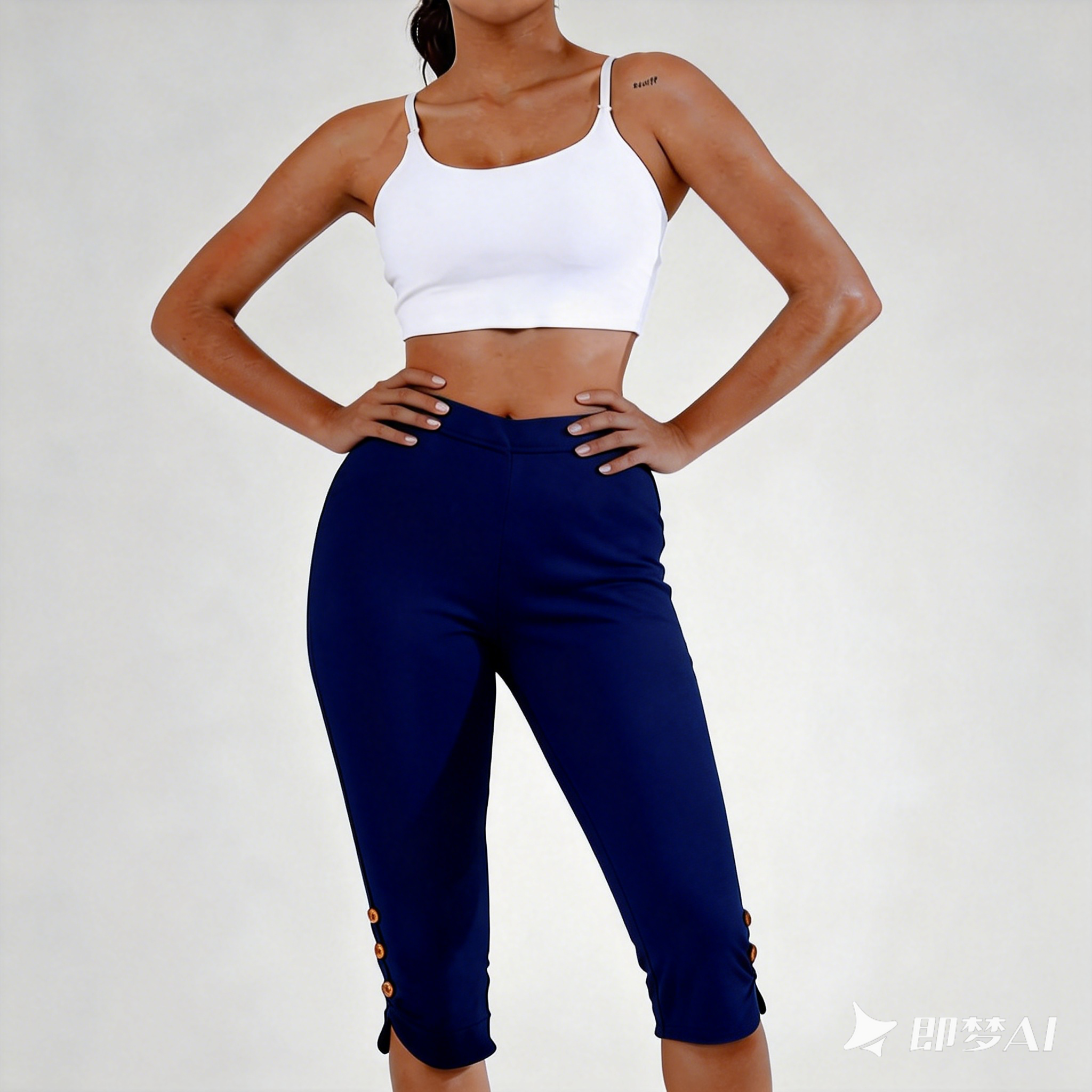 Women's High-Waisted Butt-Lifting Yoga Pants - 7/8 Length 4-Way Stretch