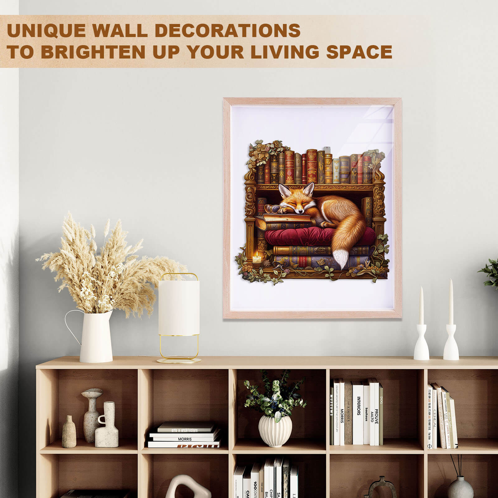 Sleep Library-Fox Wooden Jigsaw Puzzle